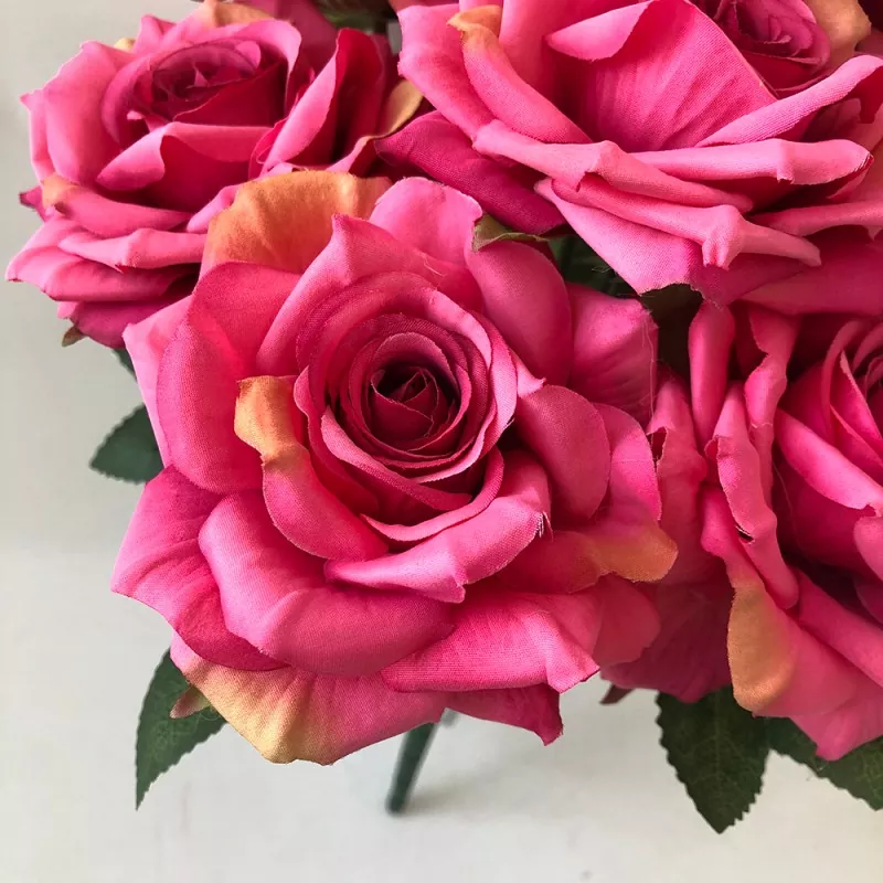handmade artificial rose flower for hotel banquet use
