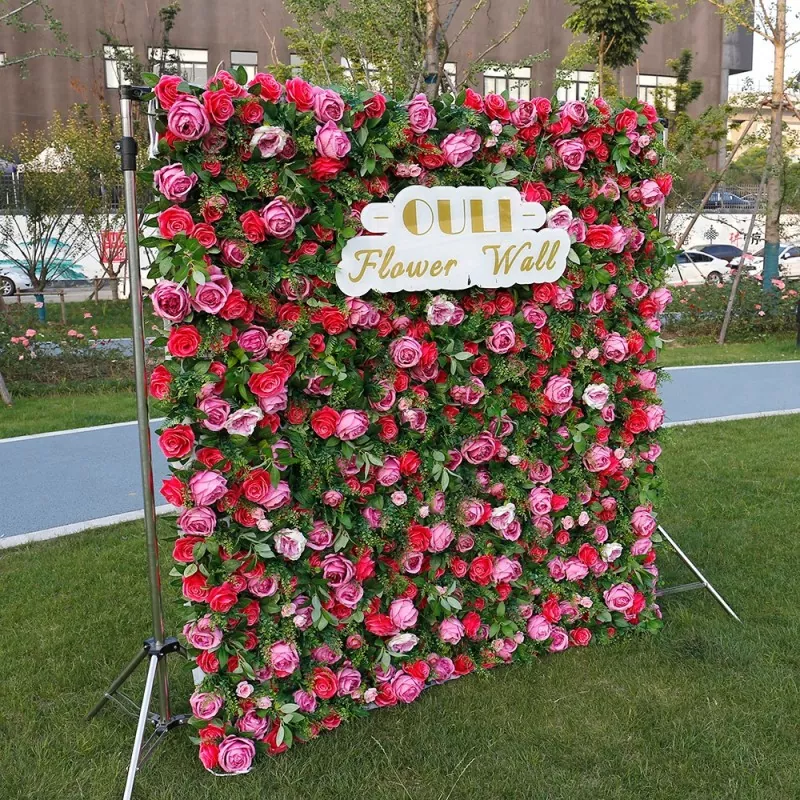 Wholesale fabric backing flower wall panel 1.2×2.4m