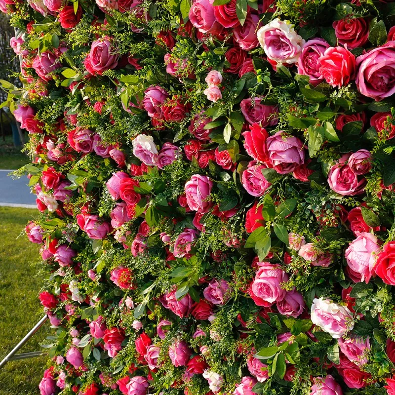 Luxury rose flower wall backdrop for party stage