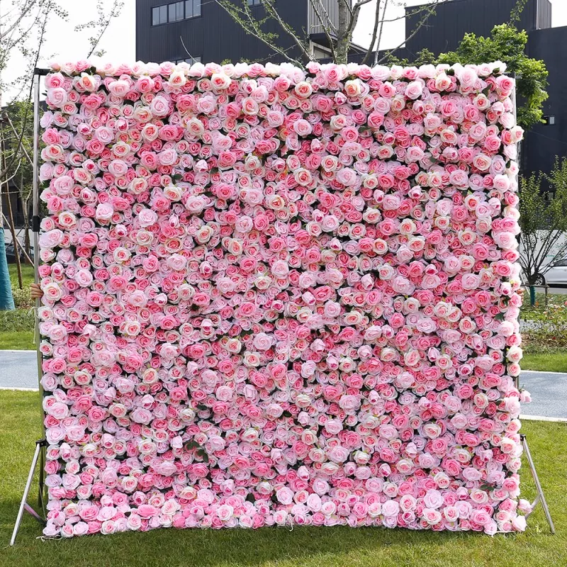 Custom size artificial flower wall panels for events